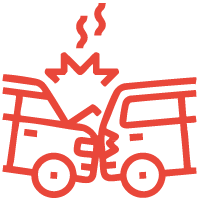 icone de l'assurance auto accident voiture