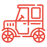 Icône représentant une assurance auto pour véhicules anciens et récents